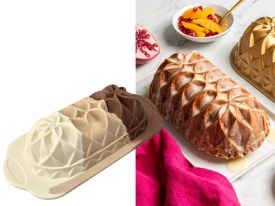 Molde budin textura geometrica grande 